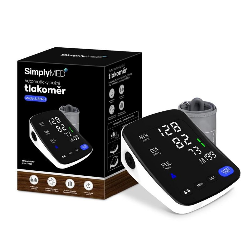SimplyMed Automatický pažní digitál.tlakoměr—U82RH