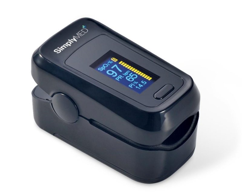 SimplyMed Pulzní oxymetr M 170—Černý
