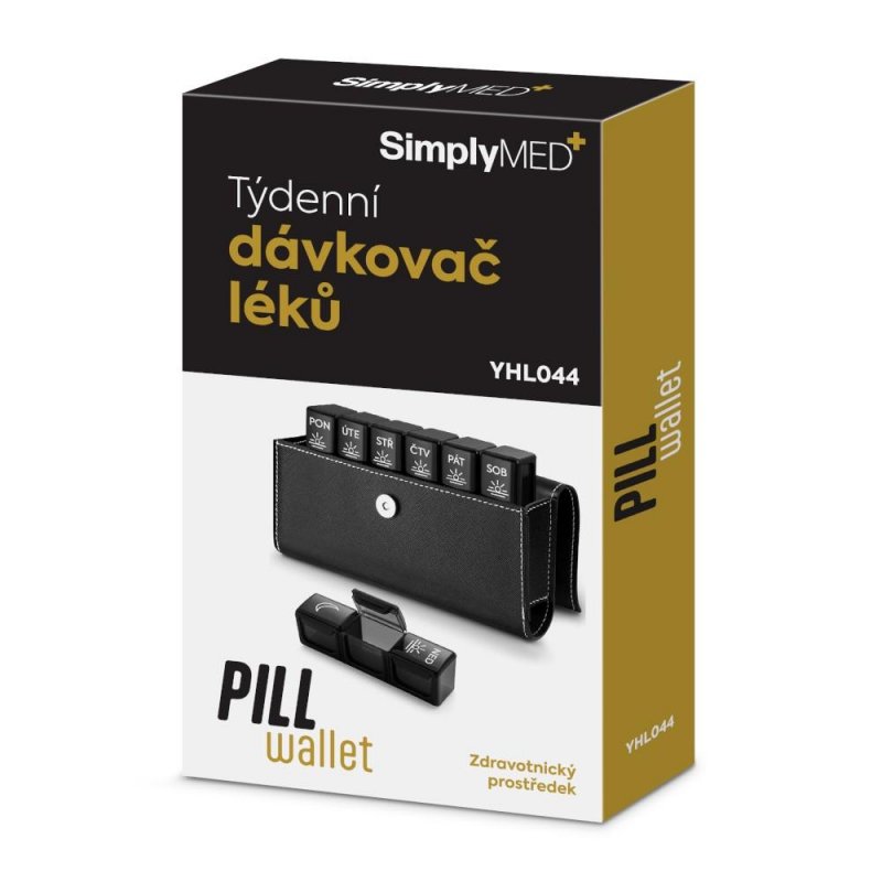 SimplyMed Dávkovač léků týdenní YHL044 Pill wallet—1ks