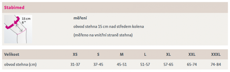 Krátká funkční soft ortéza STABIMED—Velikost L