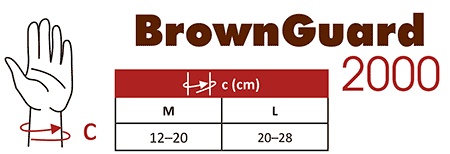 BrownGuard 2000 ortéza zápěstní s fixací prstů - L—oboustranná