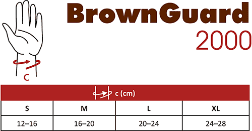 BrownGuard 2000 ortéza zápěstní dlouhá typ 04 - S—Levá