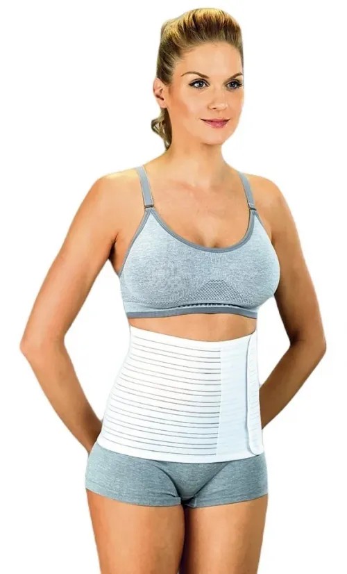 Ortex pás břišní 031A - S, výška 22 cm—Jednodílný elastický břišní pás se dvěma výztuhami