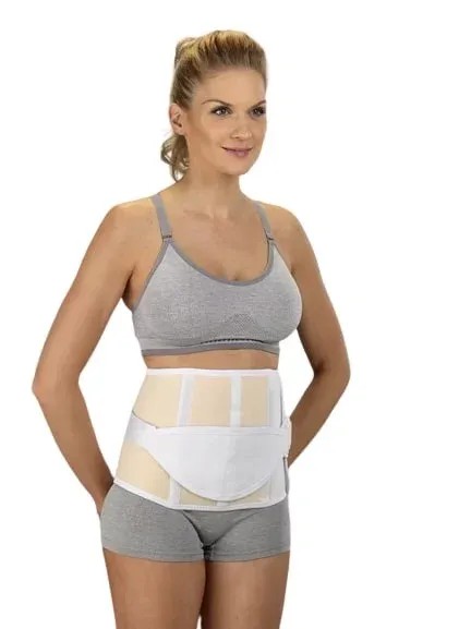 Ortex pás břišní 031B - XXL, výška 22 cm—Břišní pás se dvěma výztuhami a přídavným tahem pro lepší zpevněn