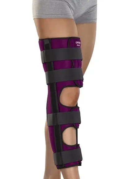 Ortex ortéza kolenního kloubu pevná 03A - XL—Pevná dlaha pro fixaci kolenního kloubu s anatomicky tvarovanými výztuhami