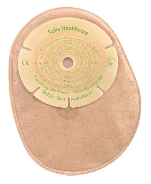 Jednodílný sáček Confidence Natural 30 ks—Střední, uzavřený, béžový, otvor 13-70 mm