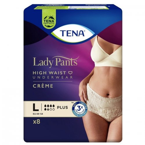 TENA Lady Pants Plus Creme L—Kalhotky absorpční natahovací 8ks
