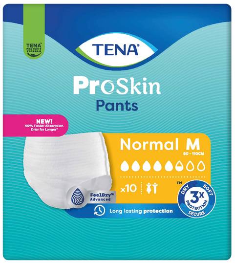 TENA Pants Normal M—Kalhotky Absorpční Natahovací 10ks