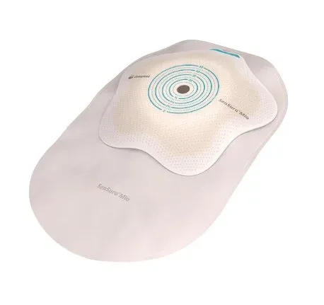 SenSura Mio Concave 1D uzavřený sáček 10 ks—Velký, šedý, konkávní podložka, otvor 10-60 mm