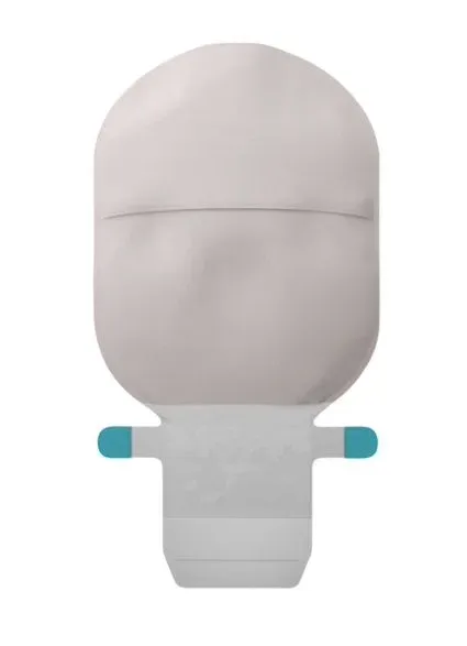 SenSura Mio Concave 1D výpustný sáček 10 ks—Střední, šedý, konkávní podložka, otvor 10-40 mm