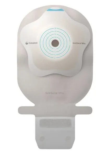 SenSura Mio Concave 1D výpustný sáček 10 ks—Velký, průhledný, konkávní podložka, otvor 10-60 mm