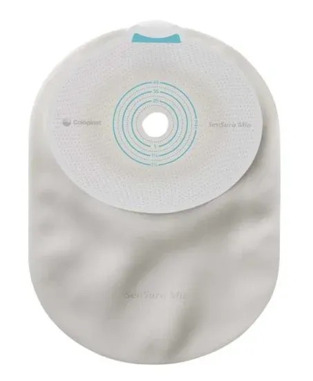 SenSura Mio Convex Deep 1D sáčky uzavřené 10 ks—Velký, šedý, silně konvexní podložka, otvor 10-43 mm