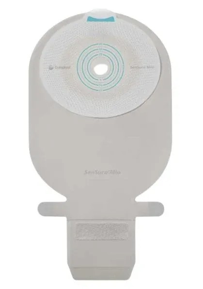 SenSura Mio Convex 1D výpustné sáčky 10 ks—Velký, šedý, silně konvexní podložka, otvor 10-43 mm