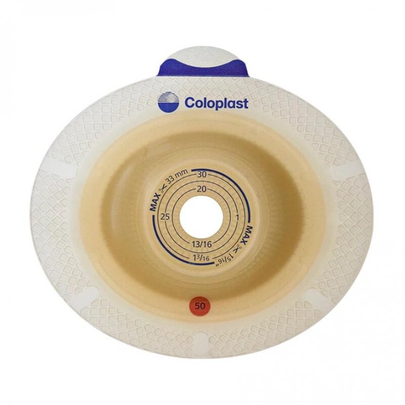 SenSura Convex Light Click Xpro 2D podložky—Mírný konvex, kroužek 50 mm, otvor 15-33 mm, 5 ks