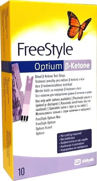 Freestyle Optium B-Ketone testovací proužky—10 ks