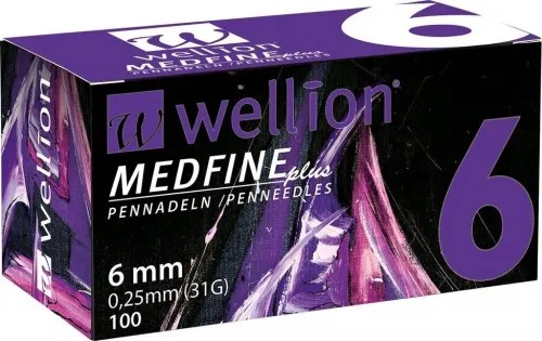 Wellion Medfine Plus jehly pro inz. pera - 31G—6 mm, 100 ks