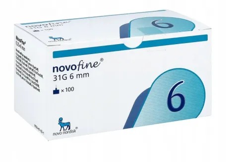 Novofine jehly - 31G—6 mm, 100 ks