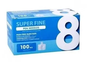 Jehly pro inzulinová pera SUPER FINE - 31G—8 mm, 100 ks