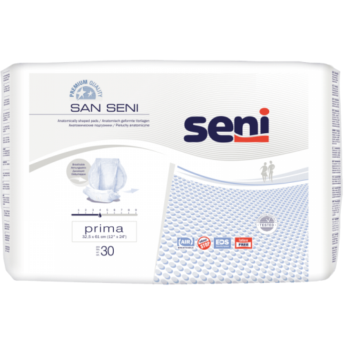 SENI San Prima—Pleny vložné absorpční prodyšné anatomicky tvarované 30 ks