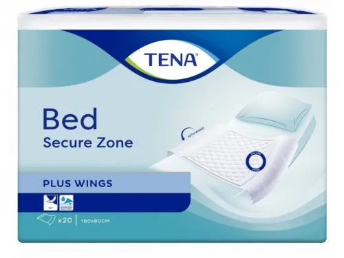 TENA Bed Plus Wings Secure Zone 180x80 cm—Podložky absorpční se záložkami 20 ks