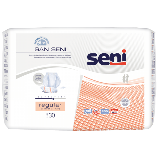 SENI San Regular—Pleny vložné absorpční prodyšné anatomicky tvarované 30 ks