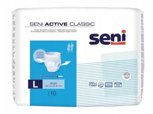 SENI Active Classic L—Kalhotky absorbční natahovací prodyšné 10 ks