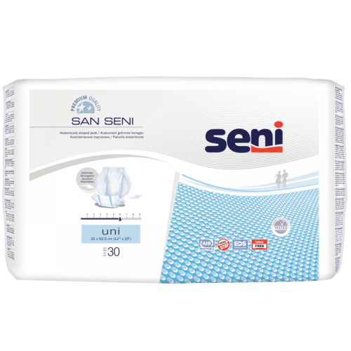 SENI San Uni—Pleny vložné absorpční prodyšné anatomicky tvarované 30 ks