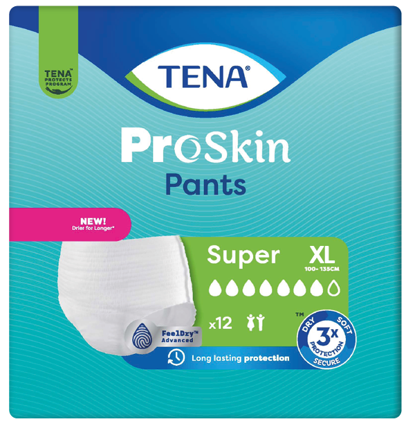 TENA Pants Super XL—Kalhotky absorpční natahovací 12 ks