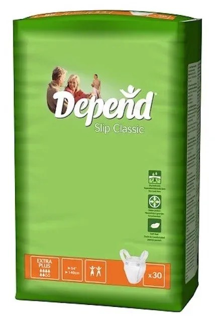 Depend Slip Classic Extra Plus—Natahovací absorpční kalhotky 30 ks