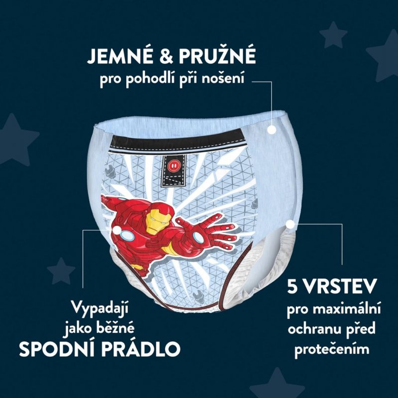 Huggies DryNites pro chlapce 4-7 let, 17-30 kg—Natahovací kalhotky 10 ks