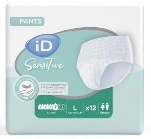 iD Pants Sensitive Large Super—Kalhotky natahovací absorpční 12 ks