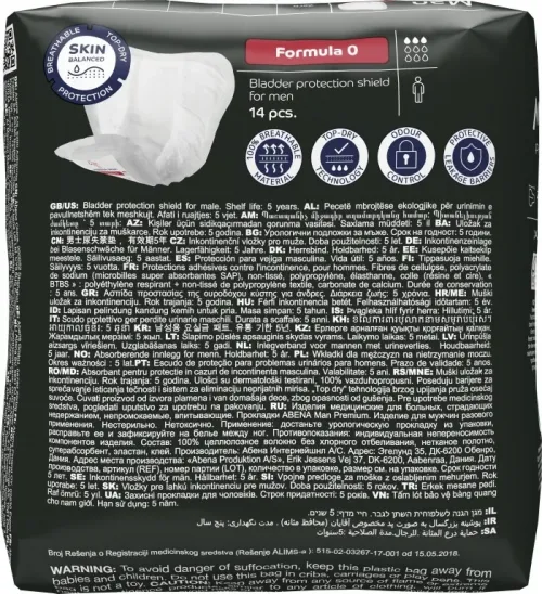 Abena Man Premium Formula 0—Vložky absorbční pro muže 14 Ks
