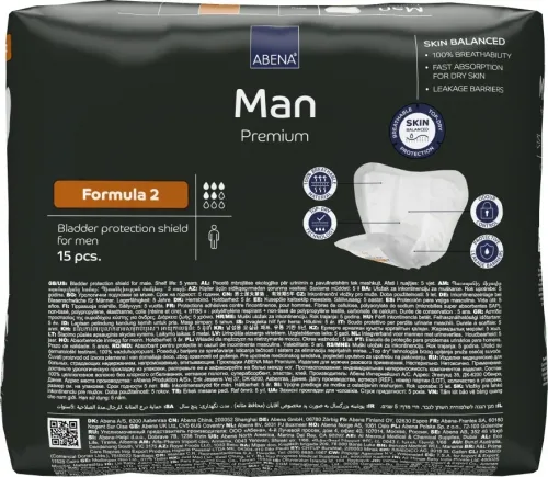Abena Man Premium Formula 2—Vložky absorbční pro muže 15 Ks