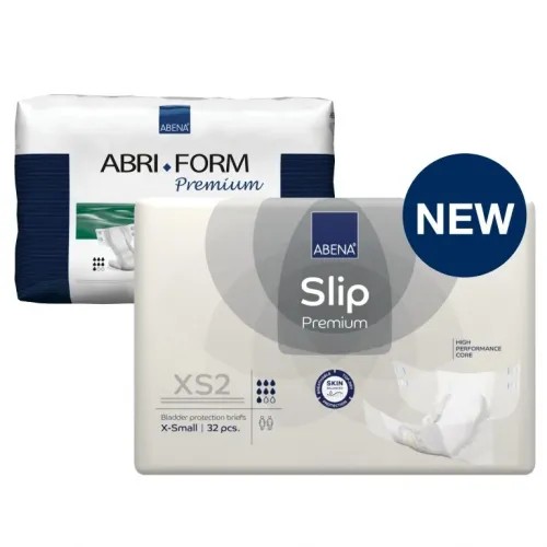 Abena Slip Premium XS2—Kalhotky zalepovací absorpční prodyšné 32 Ks