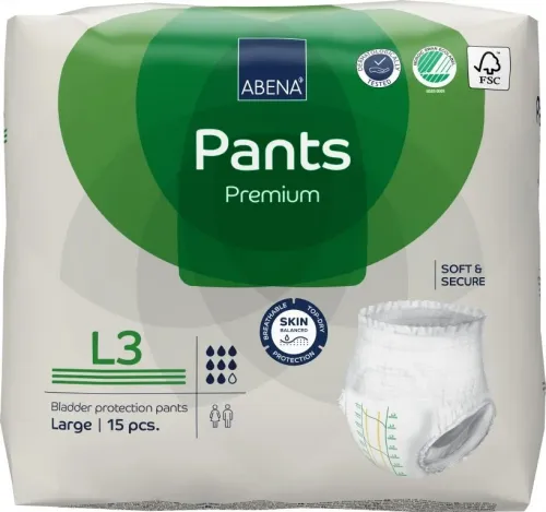 Abena Pants Premium L3—Kalhotky absorbční natahovací prodyšné 15 Ks