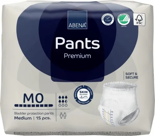 Abena Pants Premium M0—Kalhotky absorbční natahovací prodyšné 15 Ks