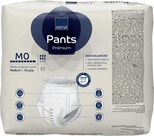 Abena Pants Premium M0—Kalhotky absorbční natahovací prodyšné 15 Ks