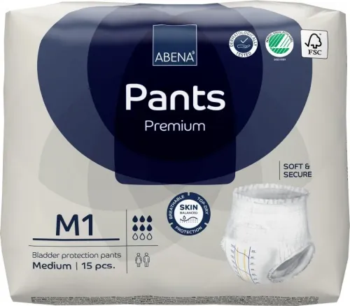 Abena Pants Premium M1—Kalhotky absorbční natahovací prodyšné 15 Ks