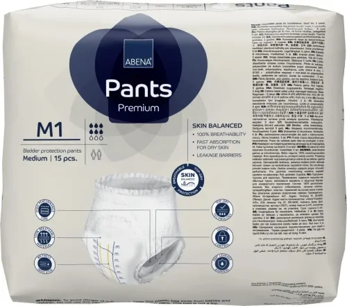 Abena Pants Premium M1—Kalhotky absorbční natahovací prodyšné 15 Ks