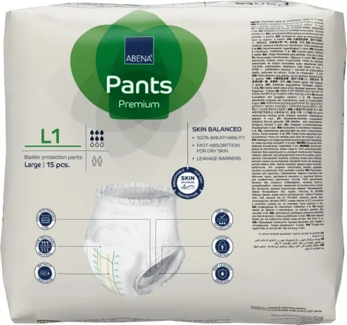 Abena Pants Premium L1—Kalhotky absorbční natahovací prodyšné 15 Ks
