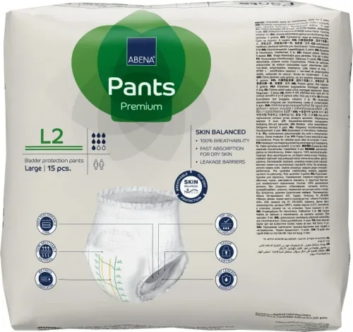 Abena Pants Premium L2—Kalhotky absorbční natahovací prodyšné 15 Ks