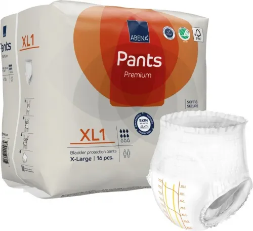 Abena Pants Premium XL1—Kalhotky absorbční natahovací prodyšné 16 Ks