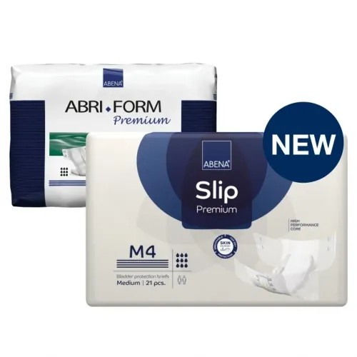 Abena Slip Premium M4—Kalhotky zalepovací absorpční prodyšné 21 Ks