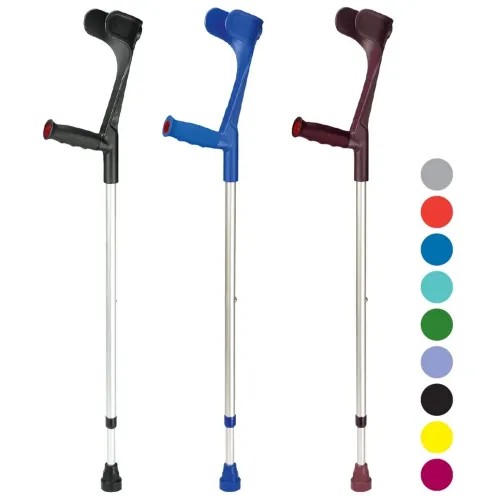 Francouzská berle 220 CSK - červená - 1ks—Předloketní, nastavitelná výška, vyměkčené držadlo