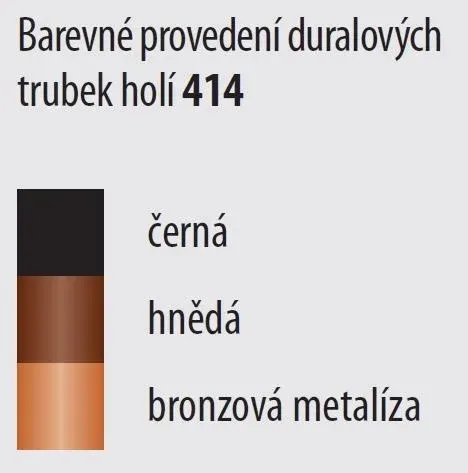 Hůl duralová 414 A skládací, černá—Nastavitelná výška, poutko, pogumované držadlo