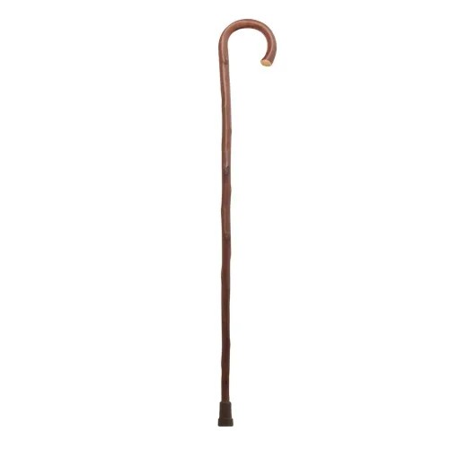 Dřevěná hůl 21601—Pevná výška, zahnutá rukojeť