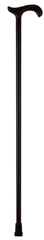 Dřevěná hůl 456 černá—Pevná výška, tvarovaná rukojeť