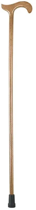 Dřevěná hůl 456 přírodní—Pevná výška, tvarovaná rukojeť