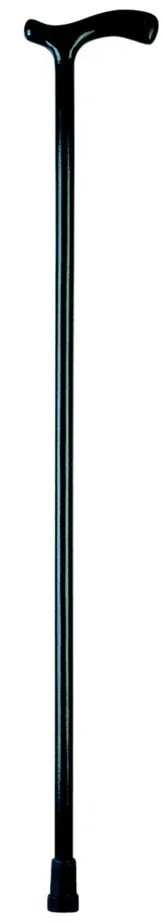 Dřevěná hůl 457 černá—Pevná výška, tvarovaná rukojeť