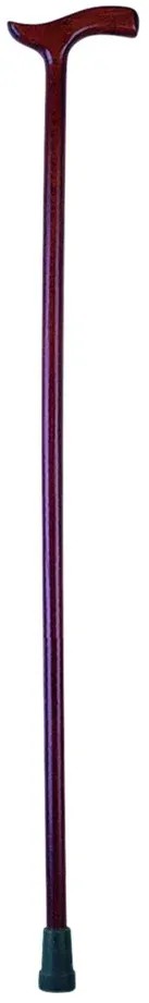 Dřevěná hůl 457 hnědá—Pevná výška, tvarovaná rukojeť